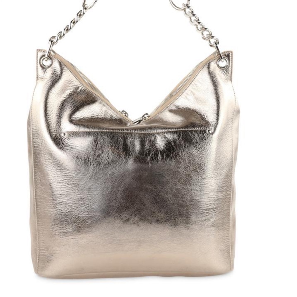 Jimmy Choo Raven Metallic Gold Hobo Bag